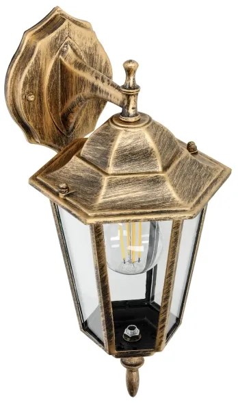 Applique da esterno 1xE27/60W/230V IP44 dorata