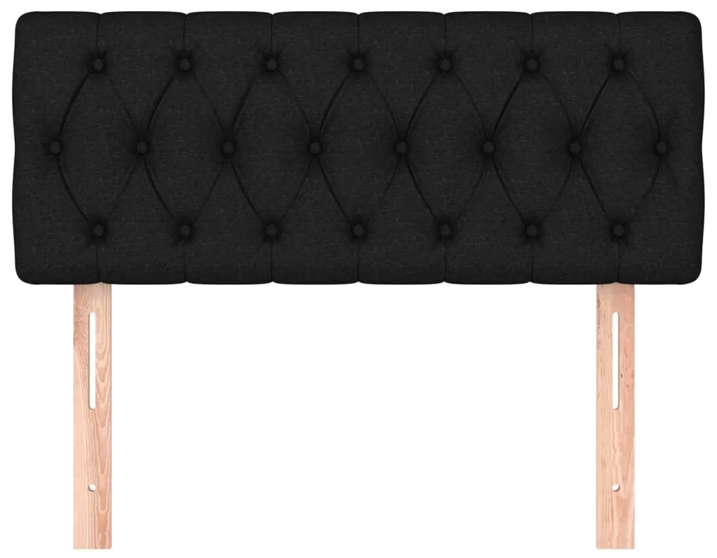Testiere nero 100 x 7 x 78/88 cm in tessuto
