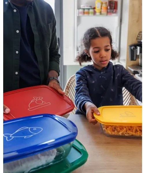 Set da 2 contenitori alimentari in vetro PYREX 1,2/2,5 l