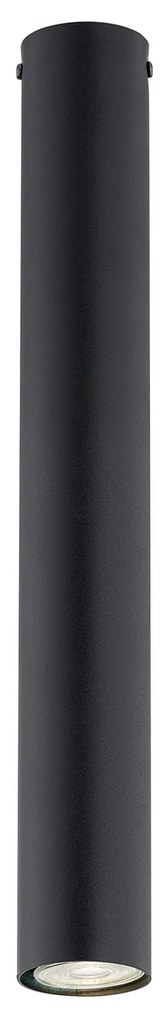 Plafoniera Moderna Faretto Marduk 1 Luce Acciaio Nero 45 Cm