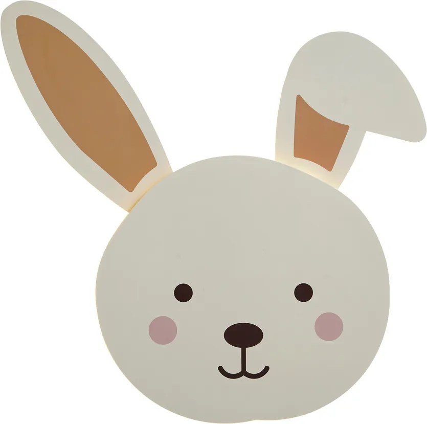 Lampada da parete per bambini beige con dettagli con LED dimmerabile a 3 livelli - Benny the Bunny