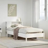 Letto Libreria senza Materasso Bianco 100x200 cm Legno di Pino 3322847