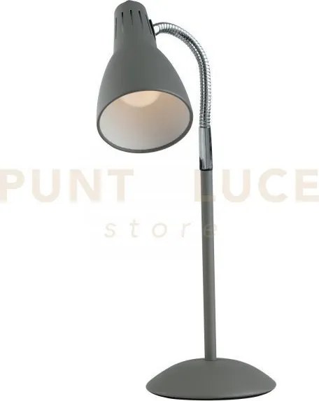 Lumetto logiko grigio 1 luce attacco e14 13x8,5x42,5cm orientabile