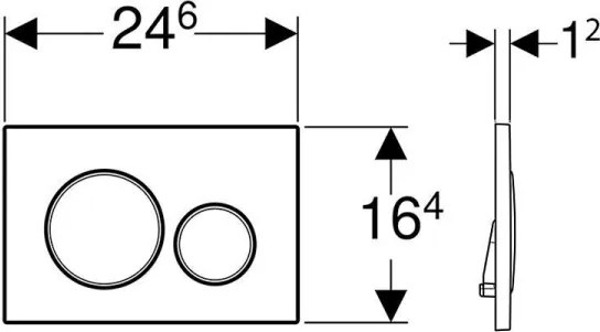 Geberit 115.882.01.1 - Placca di comando Sigma20 24,6 x 16,4 cm bianca