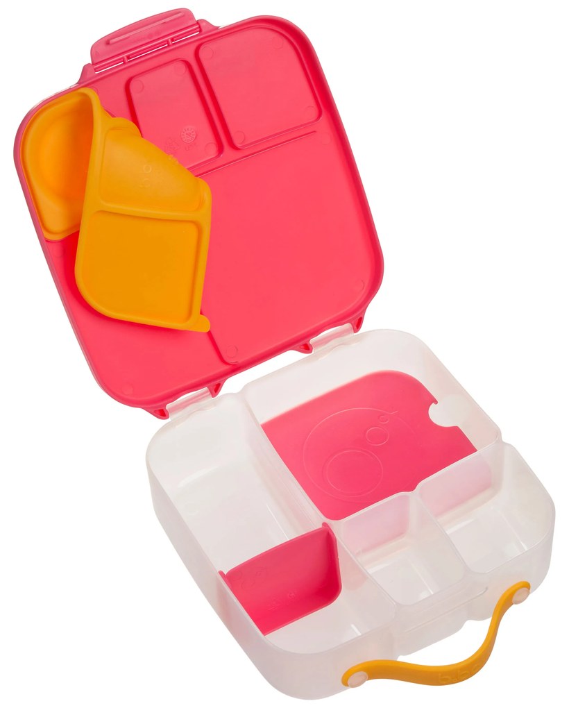 Box porta merenda grande – rosa/arancione