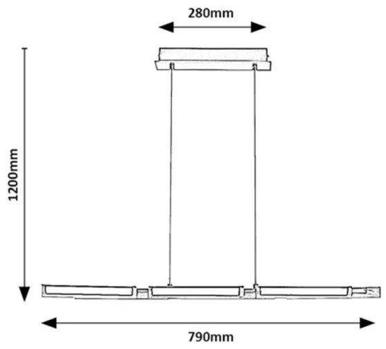 Rabalux 72045 - Lampadario LED a sospensione con filo REMIEL LED/30W/230V 3000K