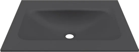 Lavabo da incasso per mobili 60.5 cm in keratek nero opaco | KK-6005NEL - KAMALU