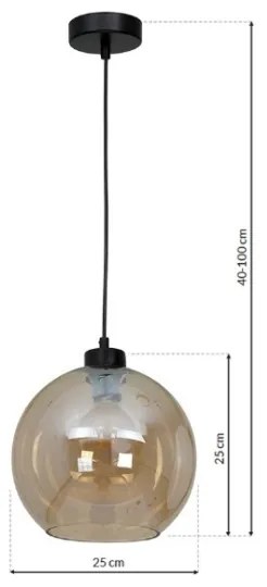 Lampadario su filo SOFIA 1xE27/60W/230V marrone