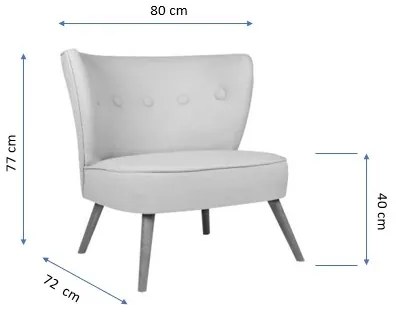 Poltroncina per bambini JENI, grigia
