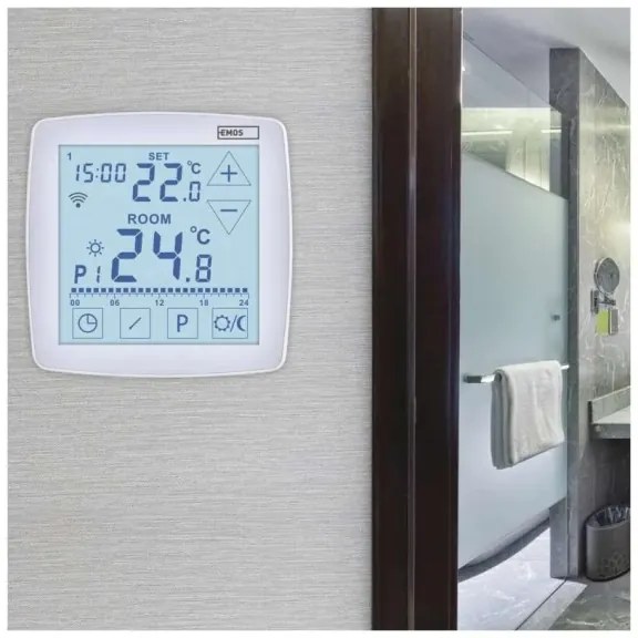 Termostato digitale wireless GoSmart 230V/16A, Wi‑Fi compatibile con Tuya