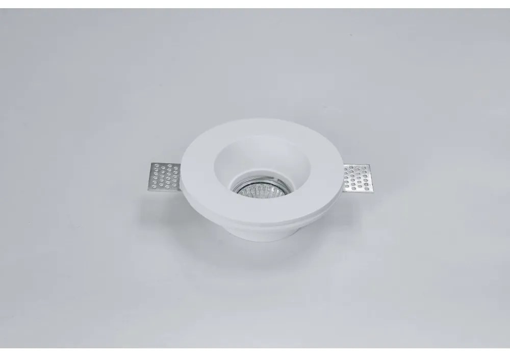 Portafaretto GU10 e MR16 in Gesso Pitturabile Tondo Ø130x45mm Materiale Gesso