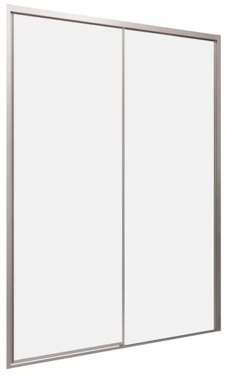 Porta doccia L 131 x H 200cm, Sp. 8 mm in vetro profilo argento
