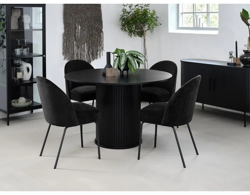 Sedia da pranzo nera Creston - Unique Furniture