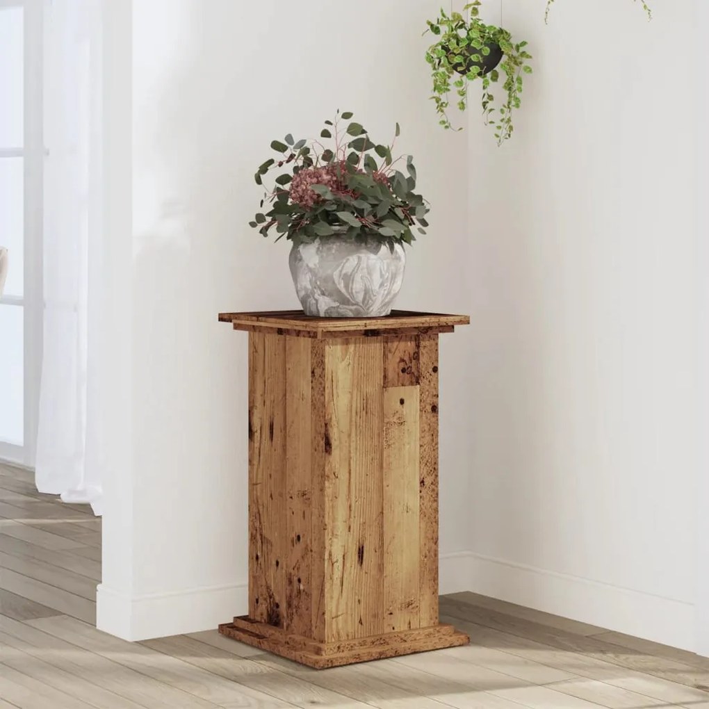 Supporto Per Piante Legno Vecchio 33x33x60 Cm Legno Multistrato /