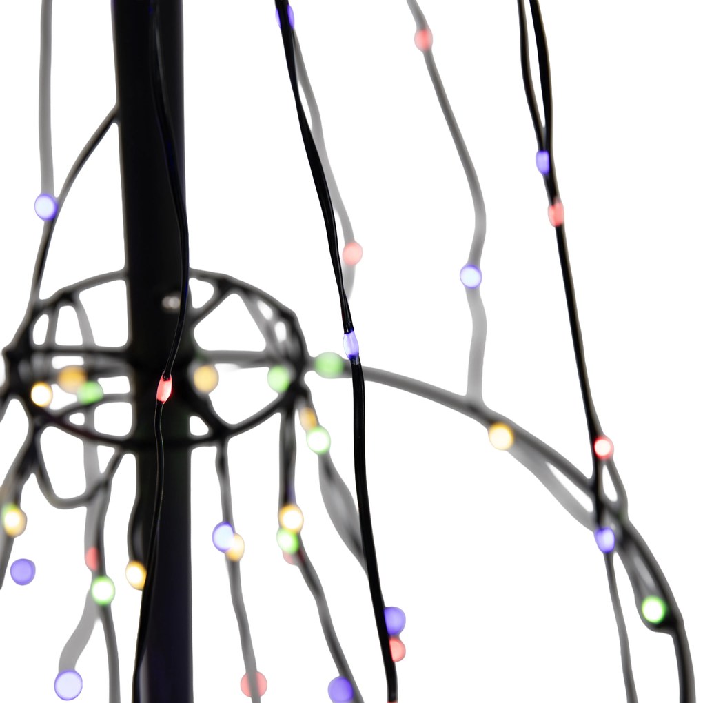 Lampada da terra natalizia albero nero 150 cm incl. LED RGB con timer IP44 - Ugoku