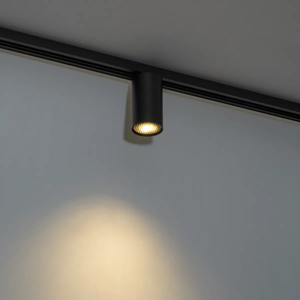 Faretto moderno nero per sistema a binario monofase GU10 35mm - Iconic Ruby Honey
