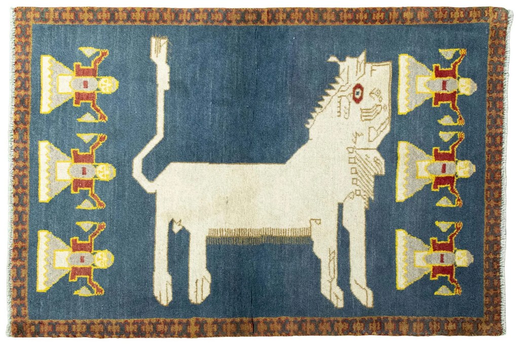 Gabbeh Tappeto persiano 150 x 100 Blu (Iran) Annodato A Mano