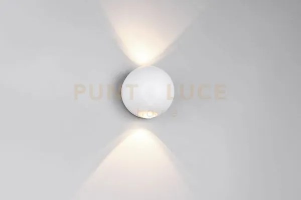 Avisio applique da esterno led 4w 500lm, 3000k sfera bi-emissione b...