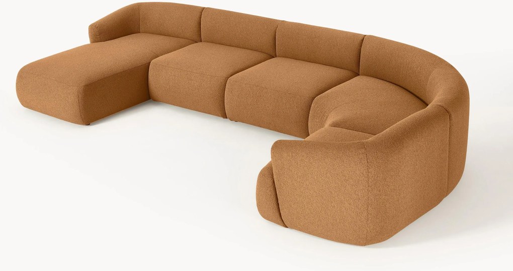 Divano angolare XL componibile in bouclé Sofia