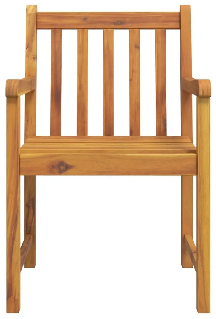 Sedie da Giardino 4 pz 56x55,5x90 cm Legno Massello di Acacia