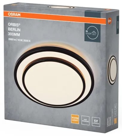 Osram - Plafoniera LED ORBIS BERLIN LED/16W/230V Ø 29,3 cm, nera
