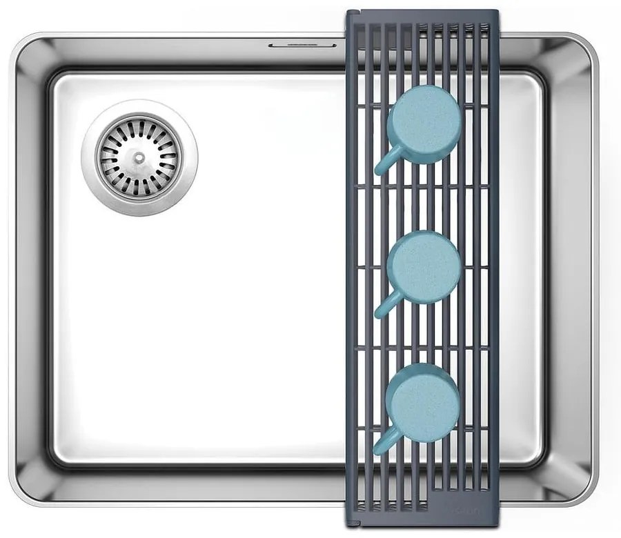 Scolapiatti a griglia per lavello regolabile grigio in plastica 43x13 cm Platform – Joseph Joseph