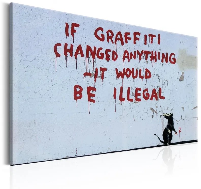 Quadro If Graffiti Changed Anything by Banksy  Colore Nero, Dimensioni e Misure 120x80