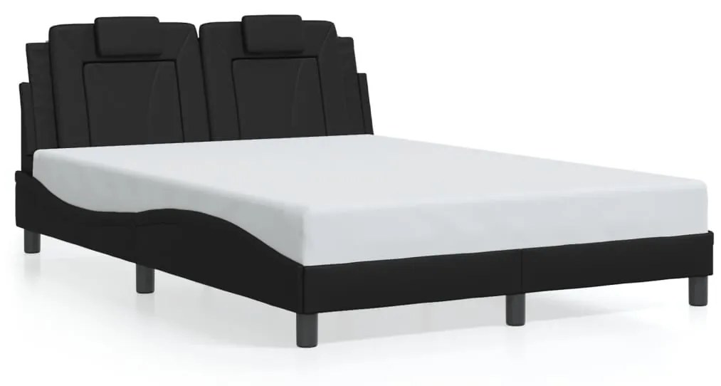 Giroletto Con Luci Led Nero 140x200 Cm İn Similpelle /