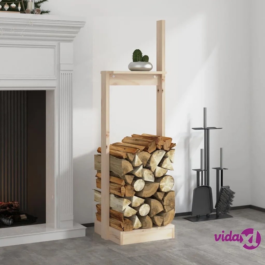 vidaXL Portalegna 33,5x30x110 cm in Legno Massello di Pino
