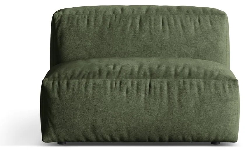 Parte divano componibile verde (solo con parte centrale) con rivestimento in velluto Martina – Micadoni