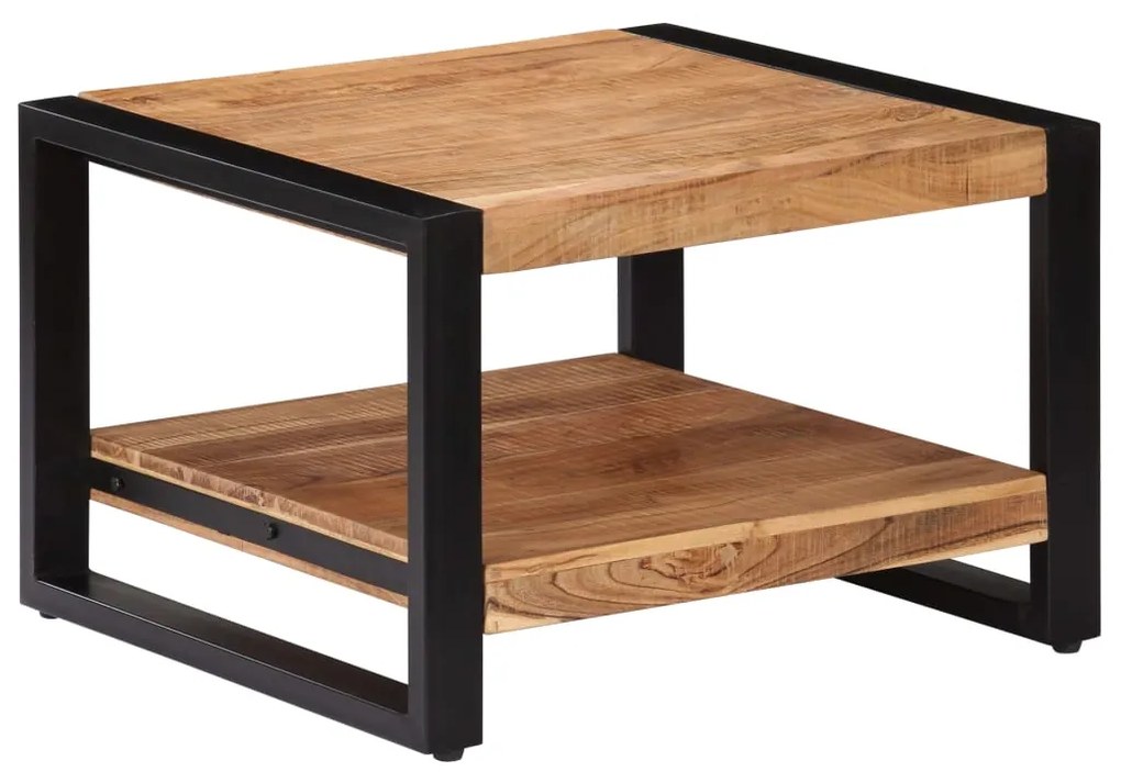 Tavolino Da Salotto 60x60x40 Cm İn Legno Massello Di Acacia /