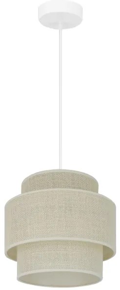 Brilagi - Lampadario a cavo SPACE YUTE 1xE27/15W/230V Ø 25 cm crema/bianco