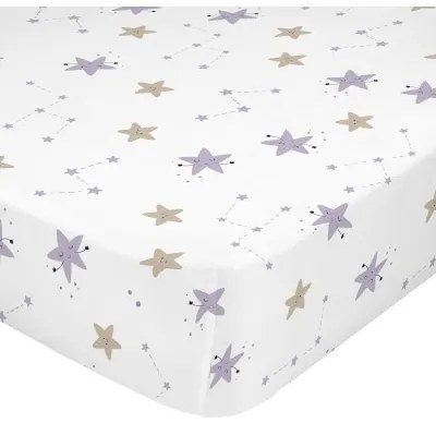 Lenzuolo con angoli aderenti HappyFriday Moshi Moshi Moons Multicolore 70 x 140 x 14 cm