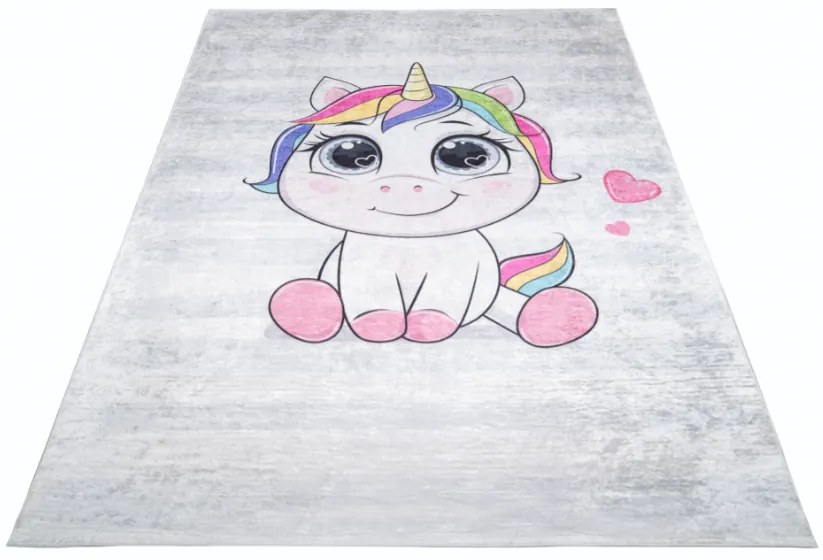 Tappeto per bambini con un adorabile motivo a unicorno Larghezza: 120 cm | Lunghezza: 170 cm