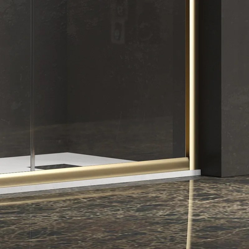 Box doccia oro satinato 90x100 doppio scorrevole | KE-1000G - KAMALU