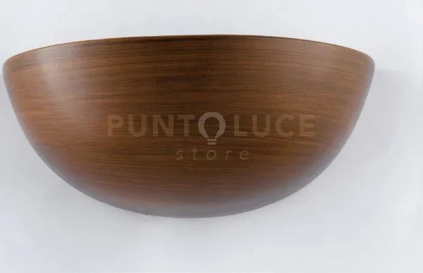 Applique a parete moritz legno noce 1 luce attacco e27 25x12,5x12,5cm