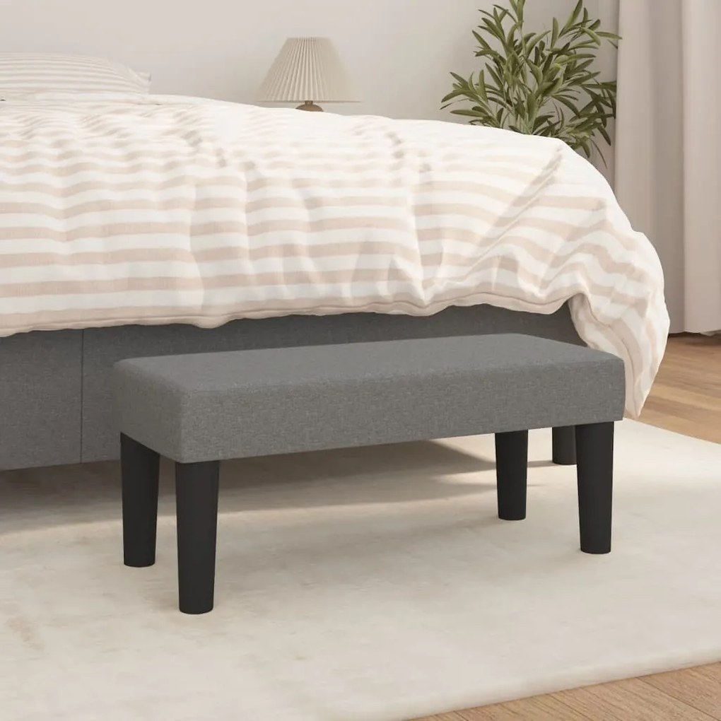Panca Grigio Scuro 70x30x30 Cm İn Tessuto /