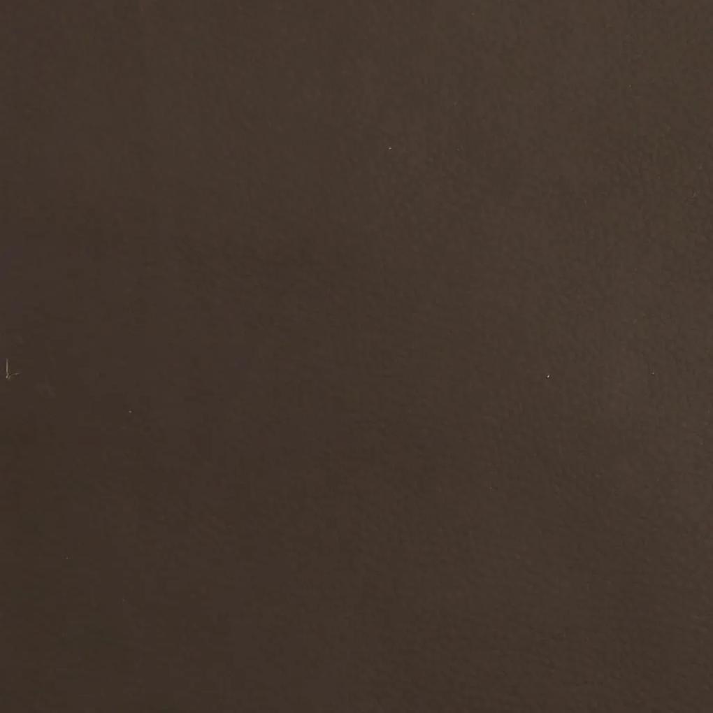 Poggiapiedi marrone 60x60x36 cm in similpelle
