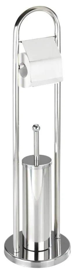 WENKO 16993100 - Set per WC VASTO 22x81 cm in acciaio inox/argento