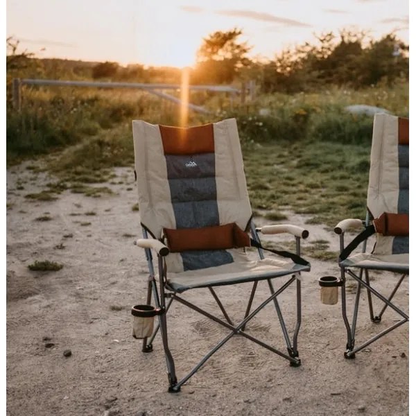 Sedia da campeggio pieghevole marrone