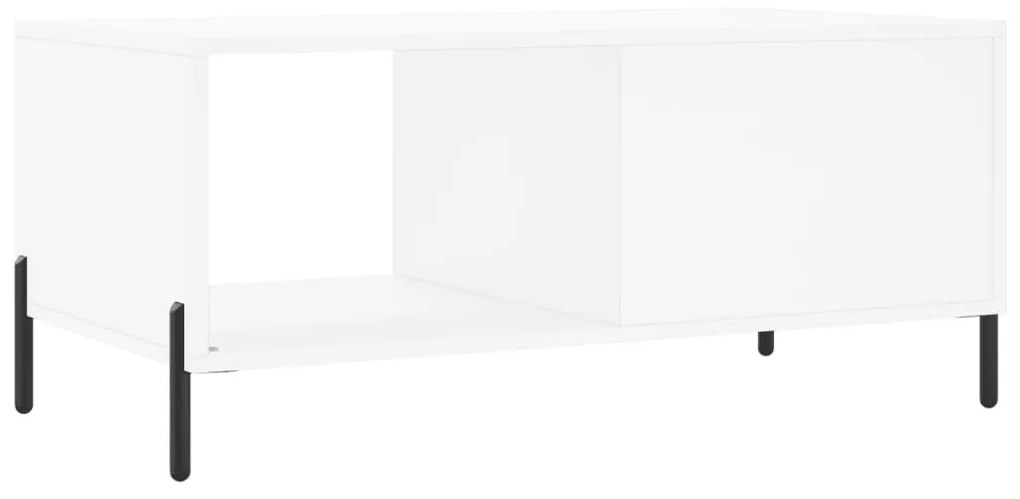 Tavolino da Salotto Bianco 90x50x40 cm in Legno Multistrato