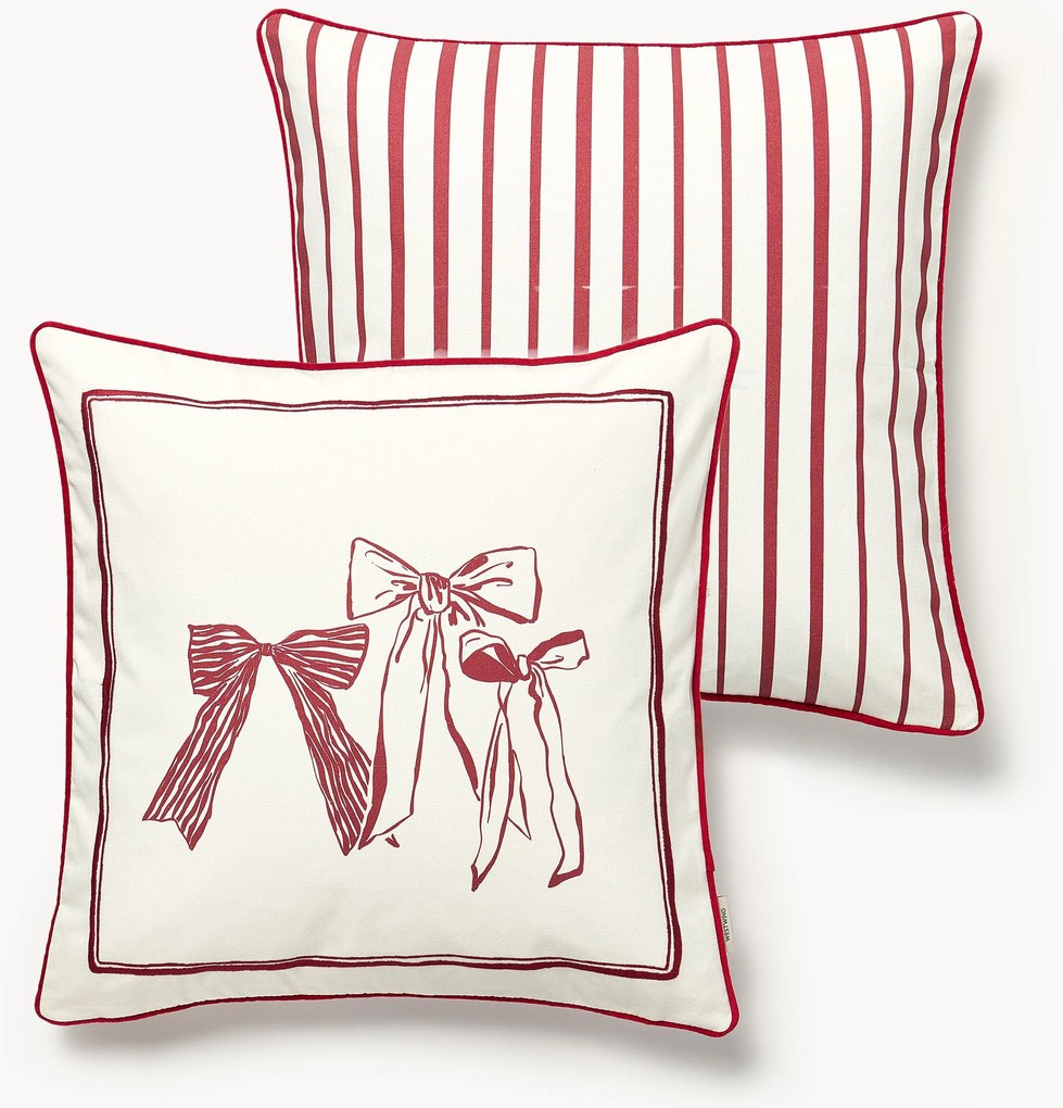Copricuscino reversibile con motivo natalizio di design Clarette di Agathe Marty