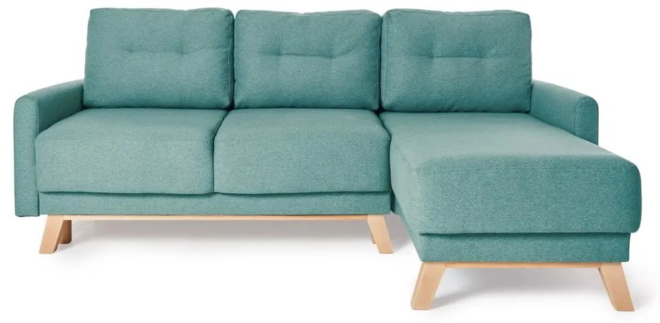 Divano letto variabile turchese ad angolo Pop - Bonami Selection