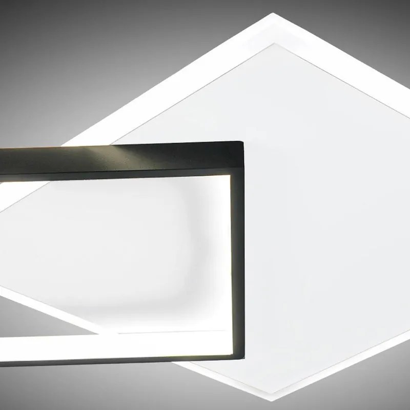 Plafoniera LED Paloma nero IP20 bianco naturale, 3000 lumen NOVECENTO