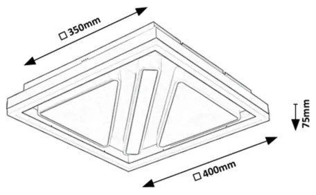 Rabalux 71111 - Plafoniera dimmerabile GREMIN a LED/73W/230V + telecomando