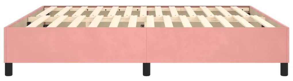 Giroletto a Molle Rosa 180x200 cm in Velluto