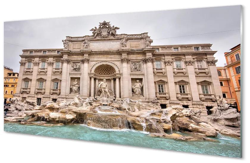 Quadro acrilico Fontana di Roma Basilica 100x50 cm