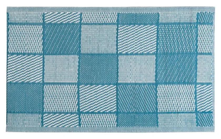 Tappeto per esterni Meis Azzurro Bianco polipropilene 90 x 150 cm