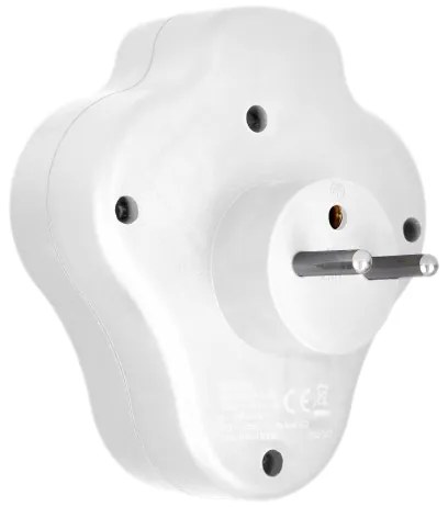 Solight P99USBC-PD20-Multipresa con un USB A+C charger e interruttore 2x10A bianco