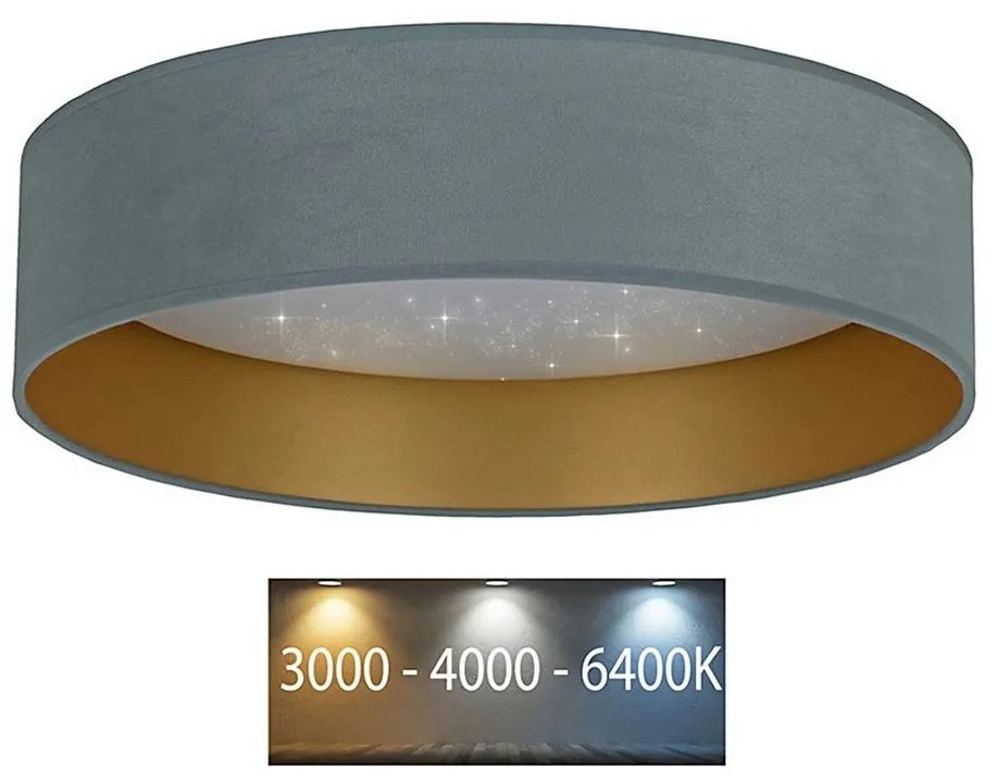 Brilagi - Plafoniera LED VELVET STAR LED/24W/230V d. 40 cm  menta/oro